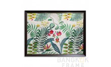 กรอบผ้าปักครอสติชใส่กรอบ กรอบรูปภาพศิลป์ลวดลายดอกไม้ 